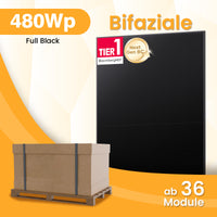 Sunpro 480Wp BC Bifacial Full Black Glas-Glas zonnepanelen – Pallet met 36 panelen, van Powerness