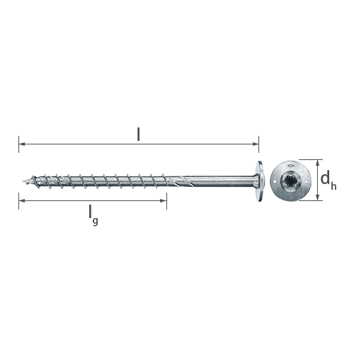 8 x Schraube PowerFast II 8,0x100
