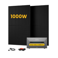 Anker SOLIX Solarbank 2 E1600 Pro All-in-One Opslag voor Balkon-Zonnepanelen, met 2 x 500W JA Solar Bifaciale Zonnepanelen, by Powerness