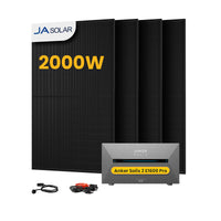 Système de stockage tout-en-un Anker SOLIX Solarbank 2 E1600 Pro pour centrales solaires de balcon, avec 4 panneaux solaires bifaciaux JA Solar de 500 W, par Powerness