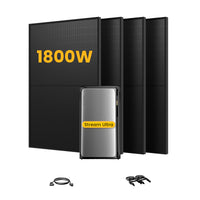 EcoFlow Stream Ultra, alles-in-één thuisbatterij voor Plug & Play zonnepanelen, met 4 x 450W zonnepanelen, by Powerness