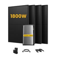 EcoFlow Stream Ultra, alles-in-één thuisbatterij voor Plug & Play zonnepanelen, met 4 x 450W zonnepanelen, by Powerness