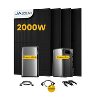 EcoFlow STREAM Ultra & Pro, All-in-One Opslag voor Balkon-Zonnepanelen, met 4 x 500 JA Solar Bifaciale Zonnepanelen, by Powerness