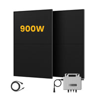 EcoFlow Balkonkraftwerk Set, 890/1000Wp Bifaziale Solarmodule, 800W Wechselrichter, Powerness