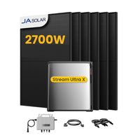 EcoFlow Stream Ultra X, All-in-One Opslag voor Balkon-Zonnepanelen, met 6 x 450 JA Solar Bifaciale Zonnepanelen, by Powerness