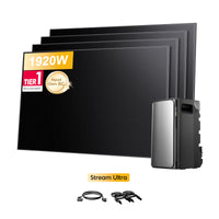EcoFlow Stream Ultra, système de stockage tout-en-un pour centrales solaires de balcon, avec 4 modules solaires bifaciaux JA Solar de 500 W, par Powerness 