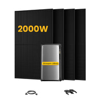 EcoFlow Stream Ultra, All-in-One Opslag voor Balkon-Zonnepanelen, met 4 x 500 Bifaciale Zonnepanelen, by Powerness 