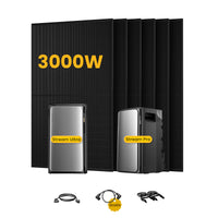 EcoFlow STREAM Ultra & Pro, All-in-One Opslag voor Balkon-Zonnepanelen, met 6 x 500 Bifaciale Zonnepanelen, by Powerness