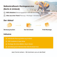 Professionele installatie- & adviesservice voor balkon- en thuiszonnepanelen (regio Berlijn)