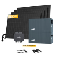 TSUN DCU2000Lite Solarspeicher für Balkonkraftwerke, mit 4 x 455W Bifaziale Solarmodule & 800W Mikro‑Wechselrichter. by Powerness