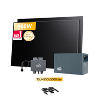 Système de stockage tout-en-un Growatt NOAH 2000 pour centrales solaires de balcon, avec 4 modules solaires bifaciaux JA Solar de 450 W, par Powerness 