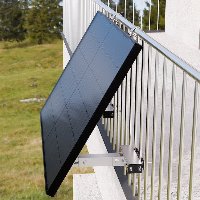 Powerness Aufständerung Solarmodul Halterung Balkonkraftwerk für Balkon Haken
